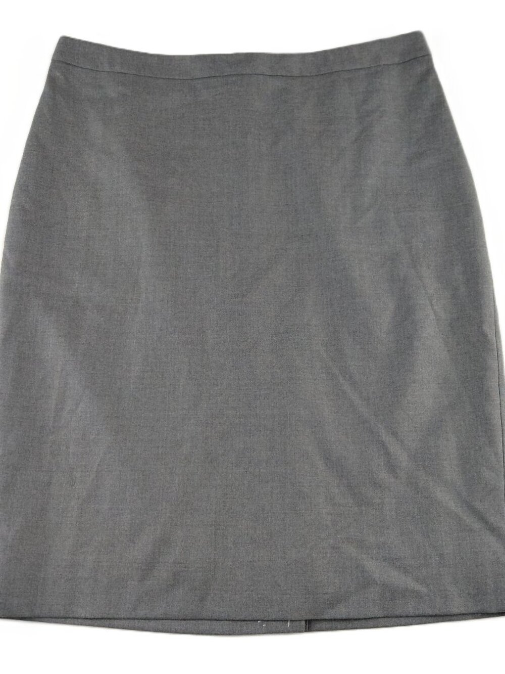 J. Crew No. 2 Pencil Skirt Women's Size 4 Gray 100% Wool Back Slit Fully Lined
